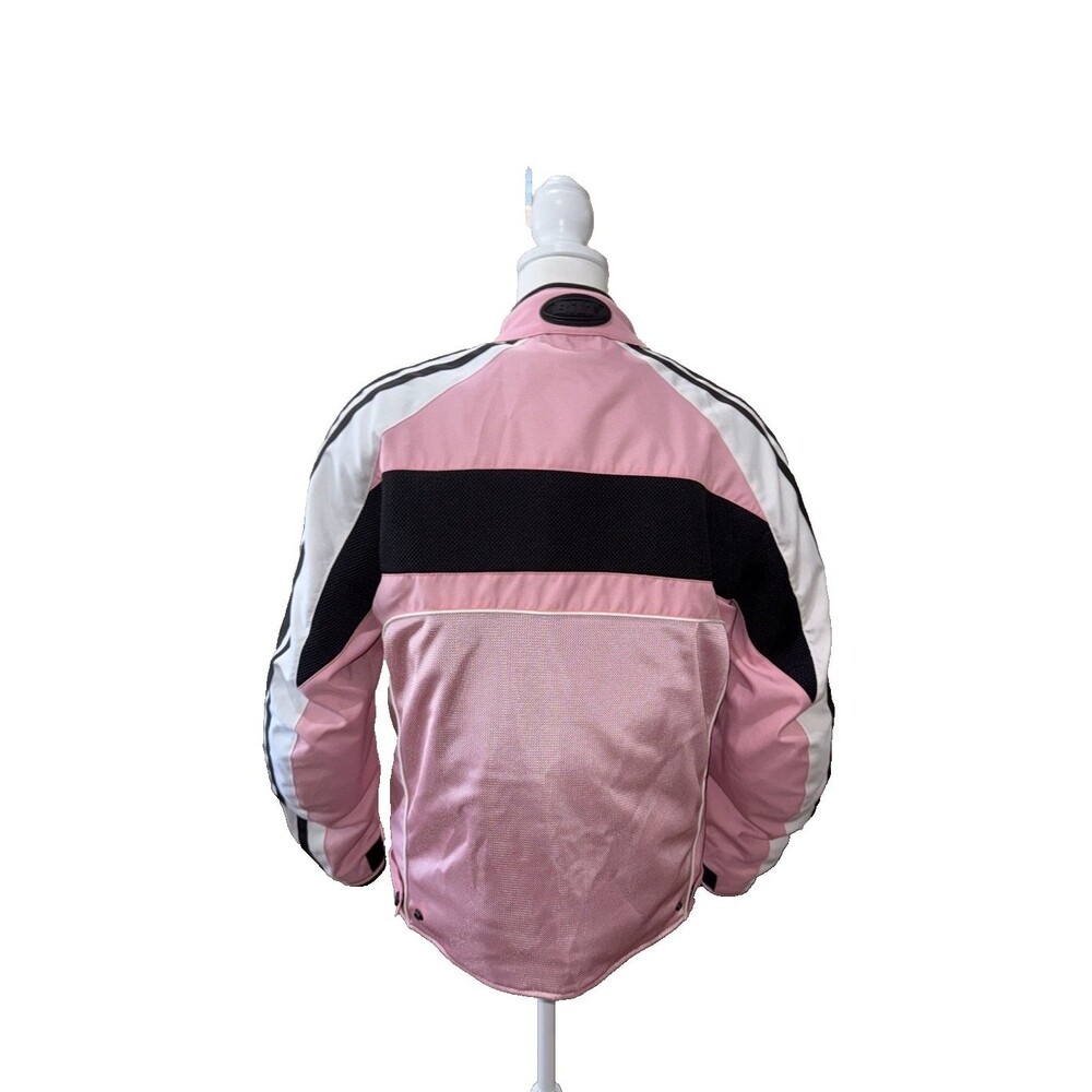 BILT Women's Motorcycle Jacket Pink Black Armored Textile Moto Riding Biker L - Picture 4 of 14